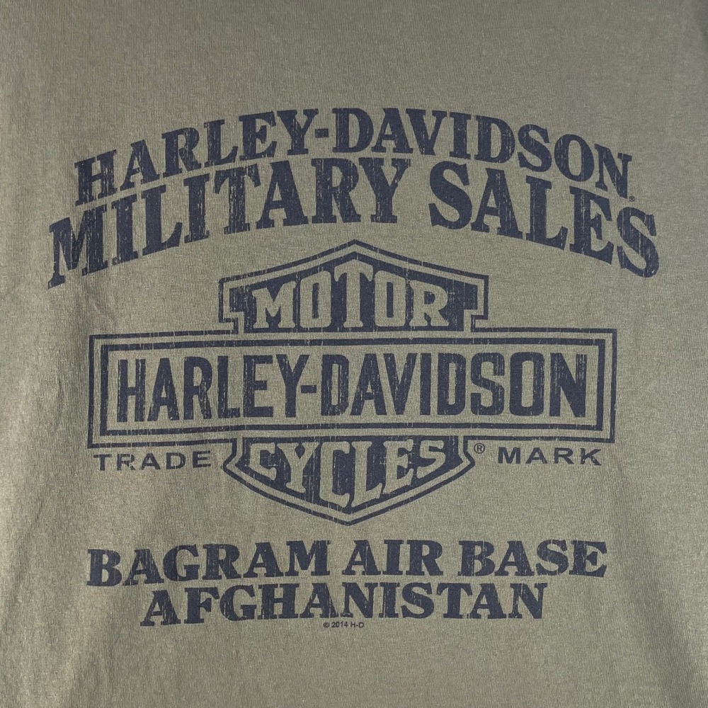 Harley-Davidson Military Sales Bagram Air Base Afghanistan Tee XL Distressed